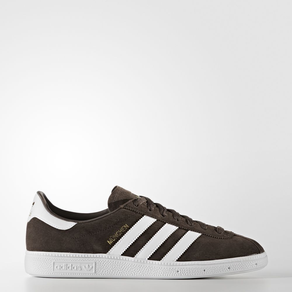 Adidas München - Originals ανδρικα - Καφε/Ασπρα,Μέγεθος: EU 36 – 54 2/3 (779OKWBL)